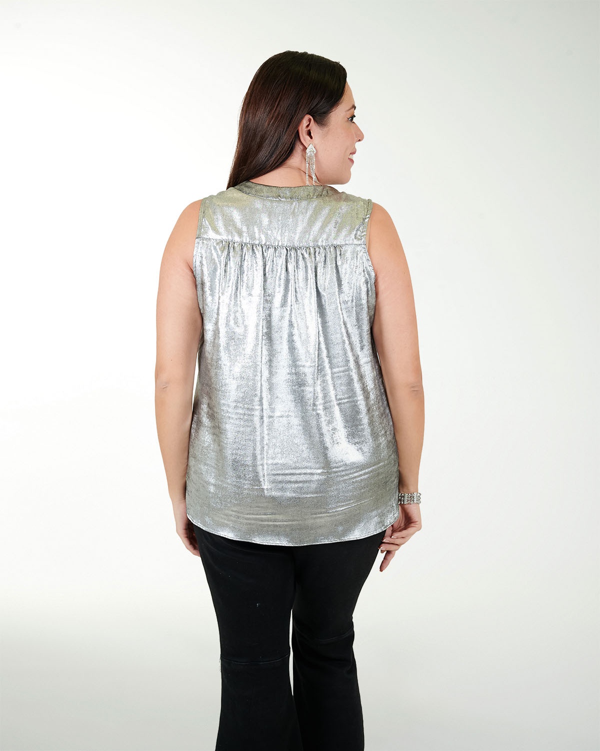 BLUSA TV CHIFON METALIC BLUSA TV CHIFON METALIC