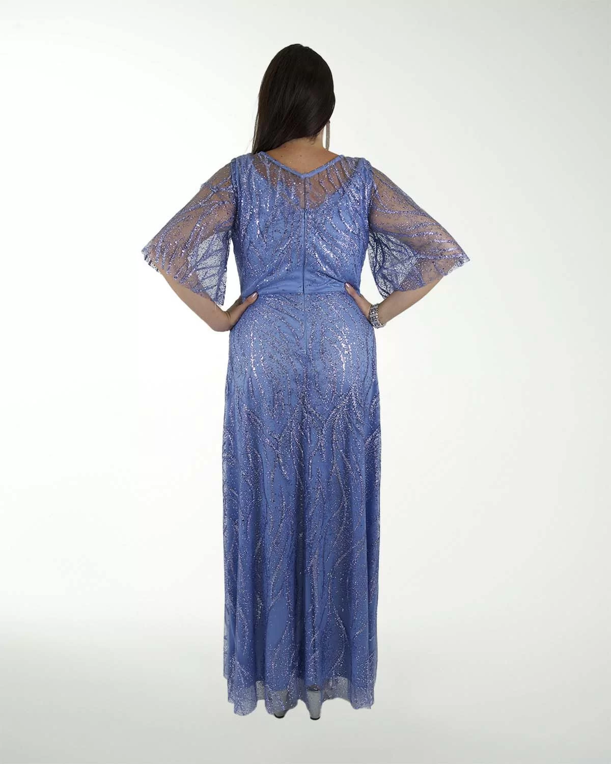 TMDA VESTIDO TE MANGA CORTA Y TELA EN GLITTER TMDA VESTIDO TE MANGA CORTA Y TELA EN GLITTER