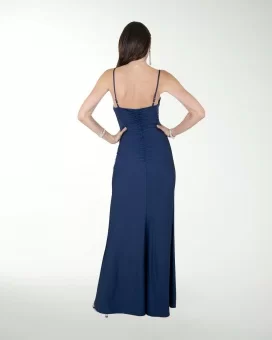 VESTIDO CL COLOMBIANA DRAPEADO CON ABERTURA