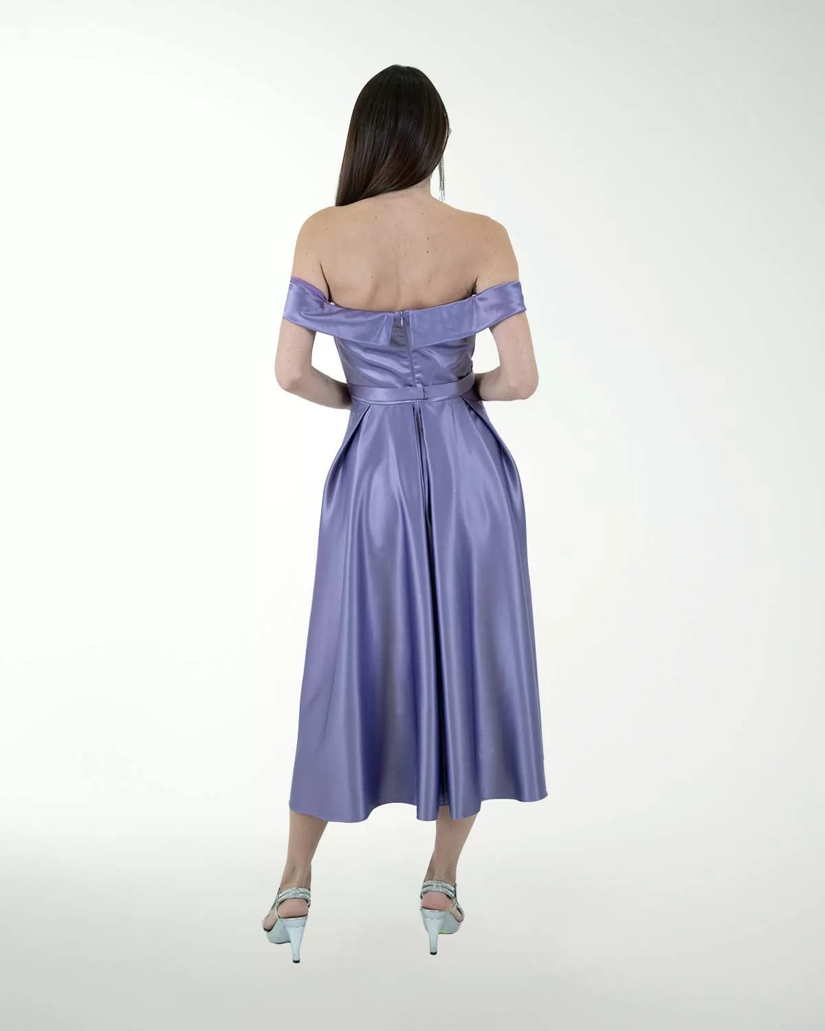 VESTIDO CC SATIN STRECH MIDI VESTIDO CC SATIN STRECH MIDI