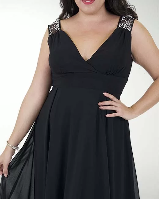 VESTIDO CL CHIFON CON PICOS EN FALDA VESTIDO CL CHIFON CON PICOS EN FALDA