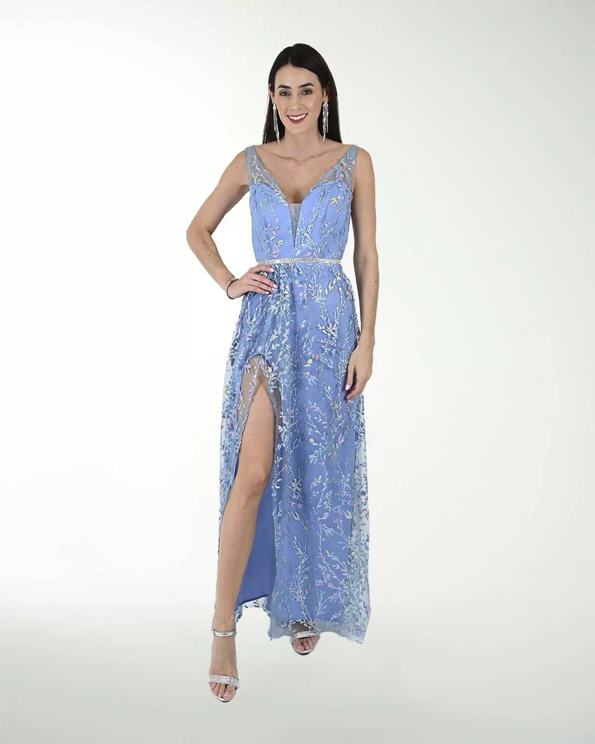 VESTIDO CL FANTASIA CON ABERTURA VESTIDO CL FANTASIA CON ABERTURA