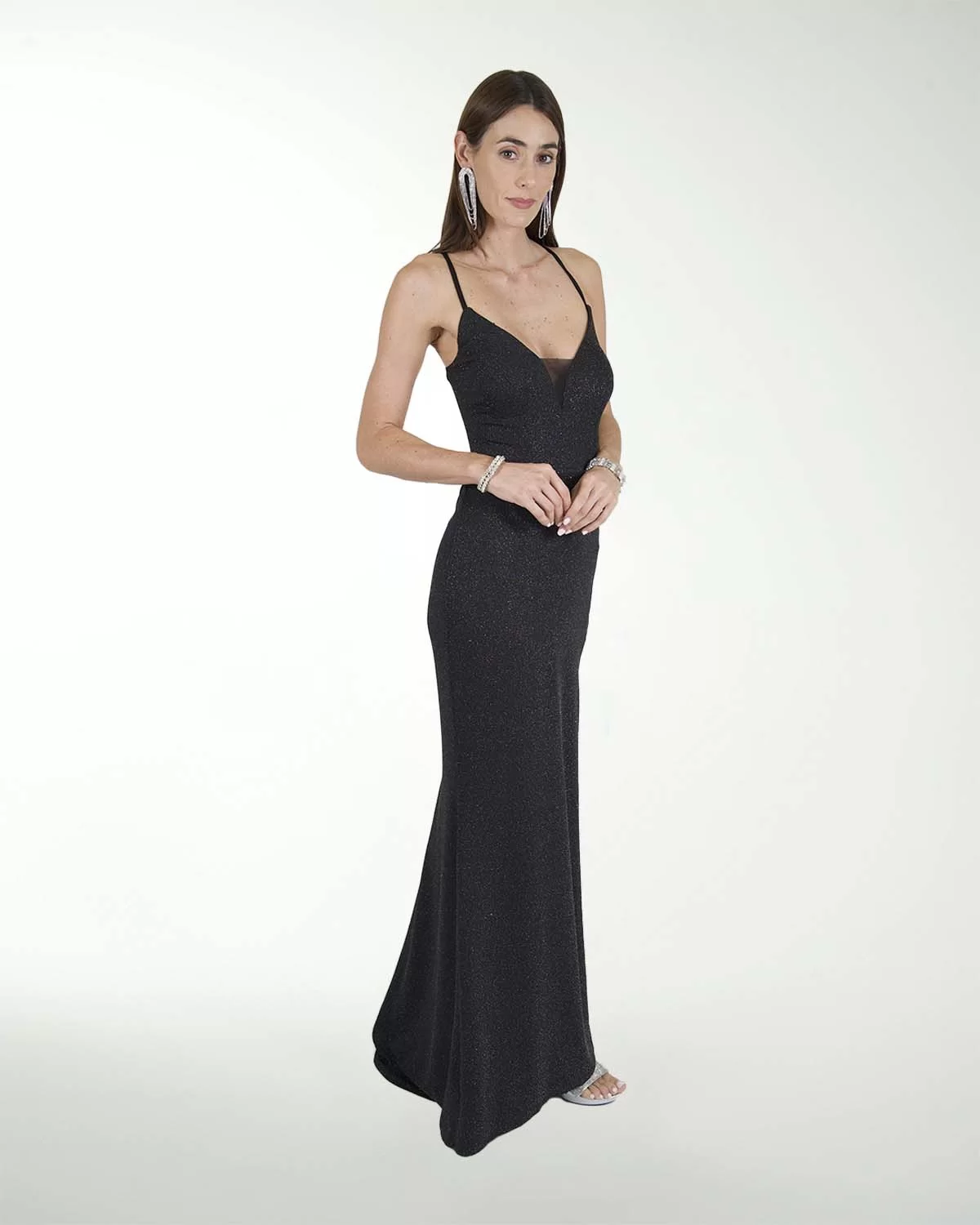 VESTIDO CL LICRA LUREX ENTALLADO VESTIDO CL LICRA LUREX ENTALLADO
