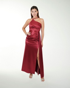 VESTIDO CL WARP DE UN HOMBRO DRAPEADO