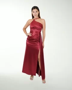 VESTIDO CL WARP DE UN HOMBRO DRAPEADO