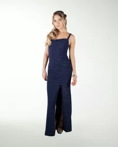 VESTIDO CL ENTALLADO CON ABERTURA