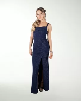 VESTIDO CL ENTALLADO CON ABERTURA