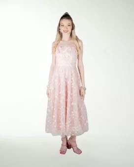 VESTIDO CC LARGO MIDI EN TELA 3D