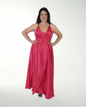 VESTIDO TE DE FIESTA LISO CRUZADO
