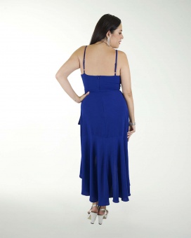 VESTIDO TV CEY LISO FALDA CRUZADA CON OLAN