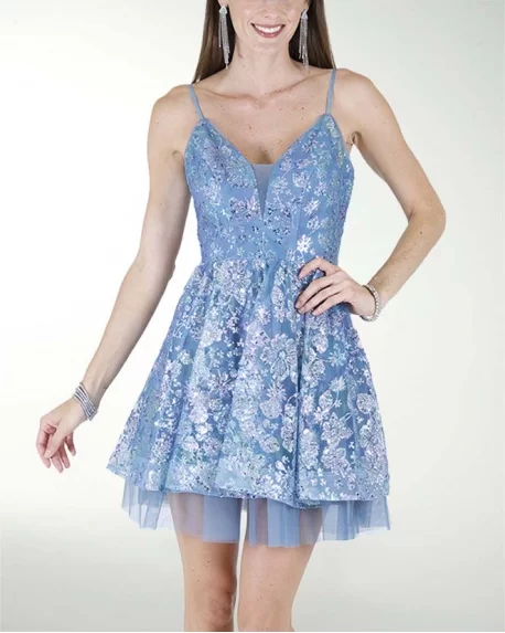 VESTIDO CC CON TUL EN EL RUEDO