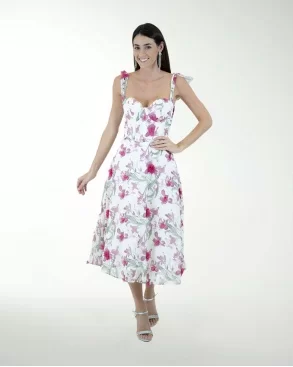 VESTIDO CC CORSET ESTAMPADO 3D