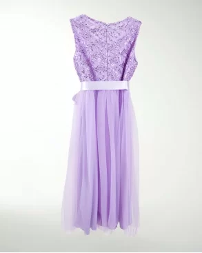 VESTIDO NIÑA BORDADO LENTEJUELA RECTO