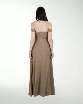 VESTIDO CL FALDA LINEA A CON ABERTURA