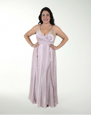 VESTIDO TE DE FIESTA LISO CRUZADO