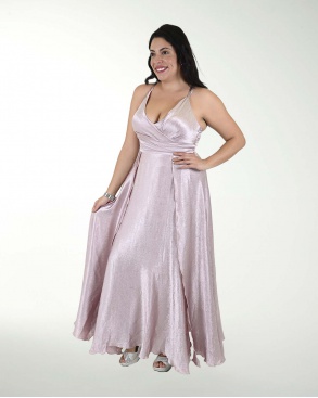 VESTIDO TE DE FIESTA LISO CRUZADO