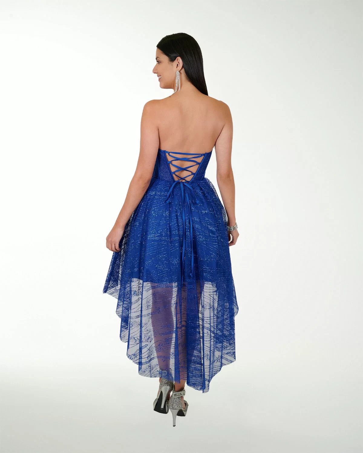 VESTIDO CC IMPERIAL GLITER TIPO CORSET CON CAUDA VESTIDO CC IMPERIAL GLITER TIPO CORSET CON CAUDA