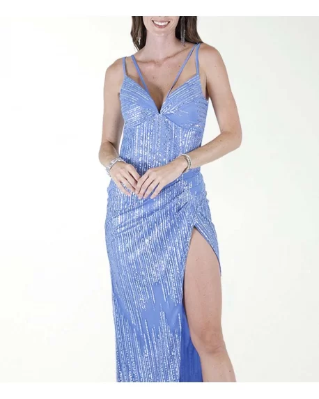 VESTIDO CL CORSET CON ABERTURA