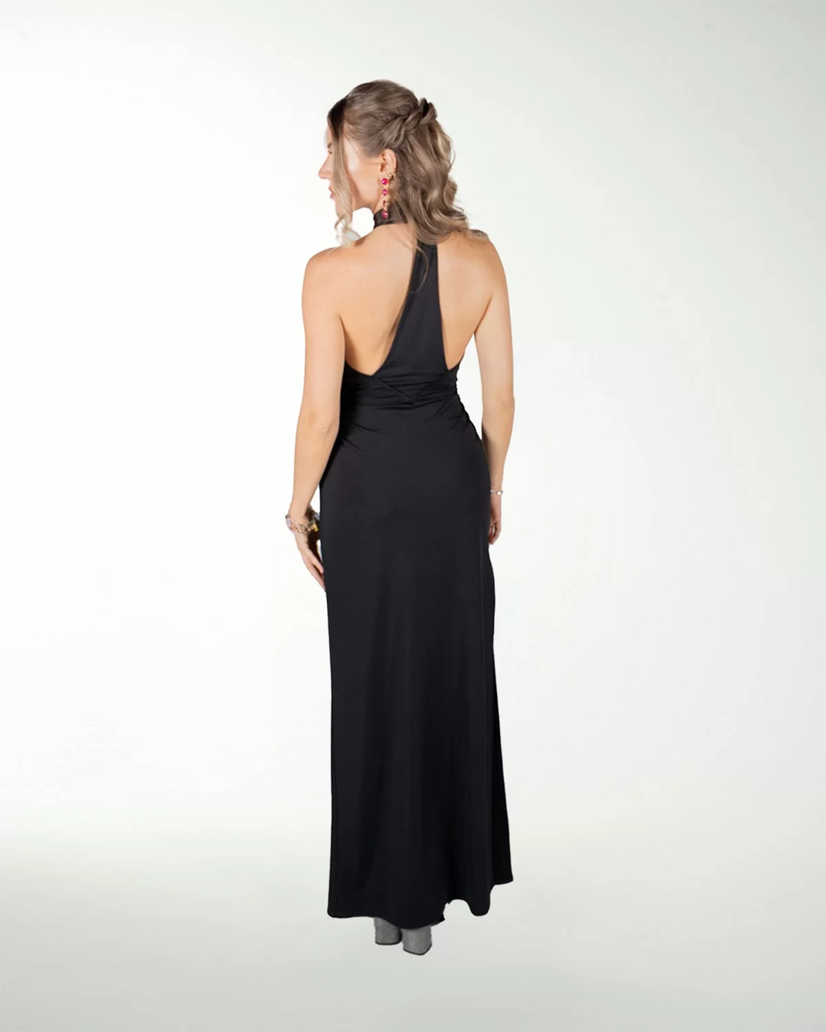VESTIDO CL HALTER CON ABERTURA VESTIDO CL HALTER CON ABERTURA