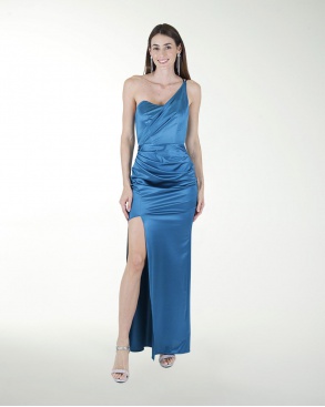 VESTIDO CL DRAPEADO DE UN TIRANTE