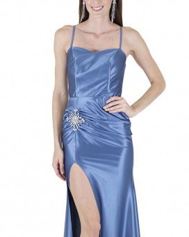 VESTIDO CL CON APLICACIÃN EN ABERTURA