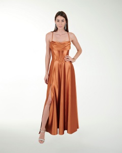 VESTIDO CL WARP TIPO CORSET CON DRAPEADO