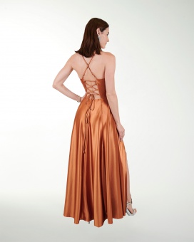 VESTIDO CL WARP TIPO CORSET CON DRAPEADO