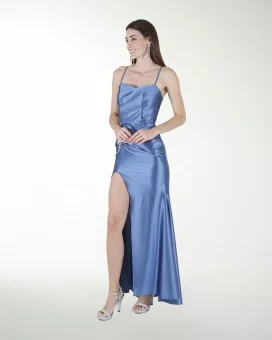 VESTIDO CL CON APLICACIÃN EN ABERTURA
