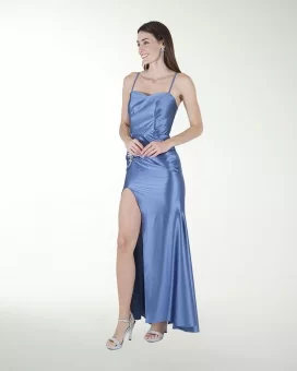 VESTIDO CL CON APLICACIÃN EN ABERTURA