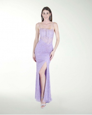 VESTIDO CL CORSET CON ABERTURA