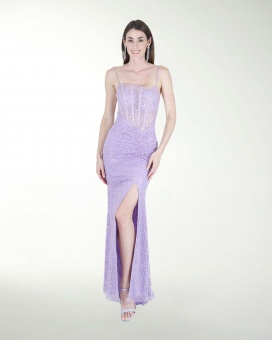 VESTIDO CL CORSET CON ABERTURA