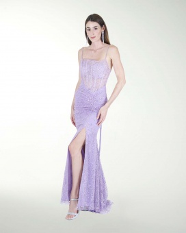 VESTIDO CL CORSET CON ABERTURA