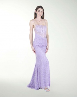 VESTIDO CL CORSET CON ABERTURA