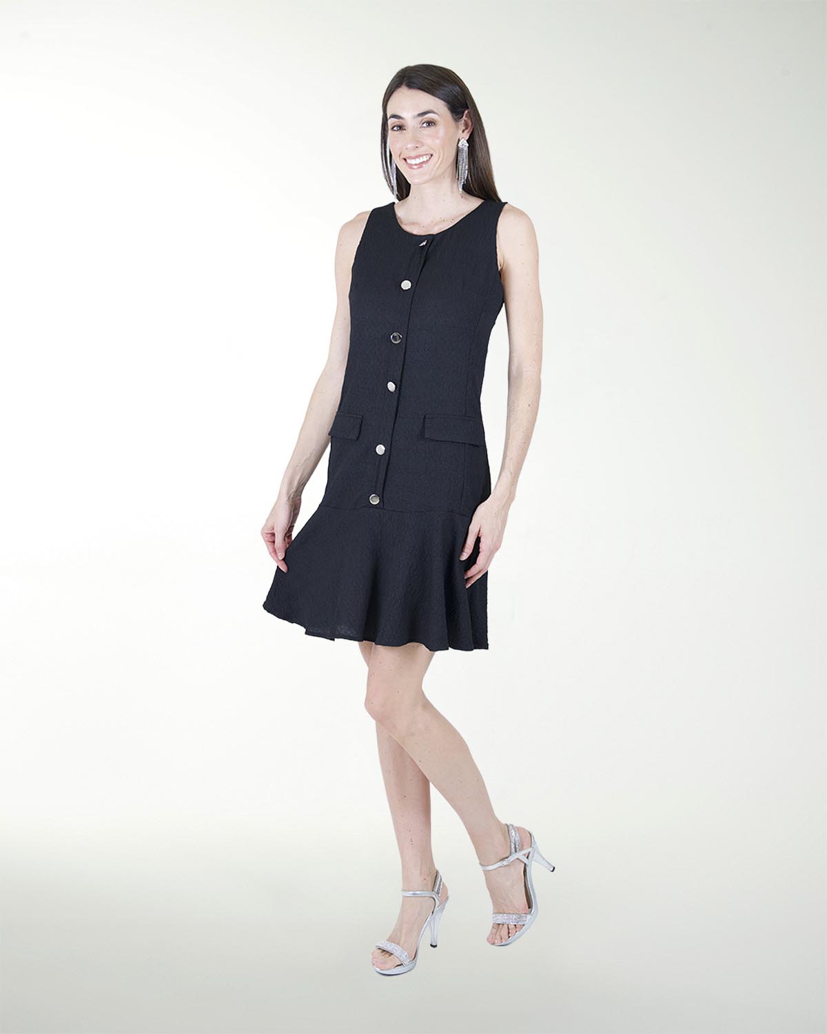 VESTIDO CA BOTONES ESCOTE REDONDO