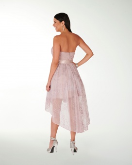 VESTIDO CC IMPERIAL GLITER LARGO IRREGULAR