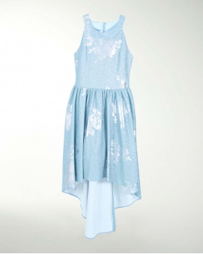 VESTIDO NIÑA EN DESNIVEL ESTAMPADO