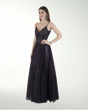 VESTIDO PR GRAN GALA CON BRILLO