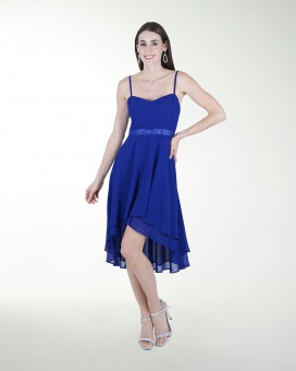 VESTIDO CC A DESNIVEL CON MOÃO