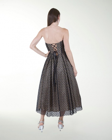 VESTIDO CC CORSET LARGO MIDI