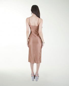 VESTIDO CC ENTALLADO ESCOTE DRAPEADO