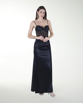 VESTIDO CL WARP TIPO CORSET COMBINADO