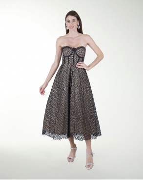 VESTIDO CC CORSET LARGO MIDI