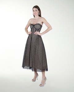 VESTIDO CC CORSET LARGO MIDI