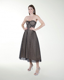 VESTIDO CC CORSET LARGO MIDI