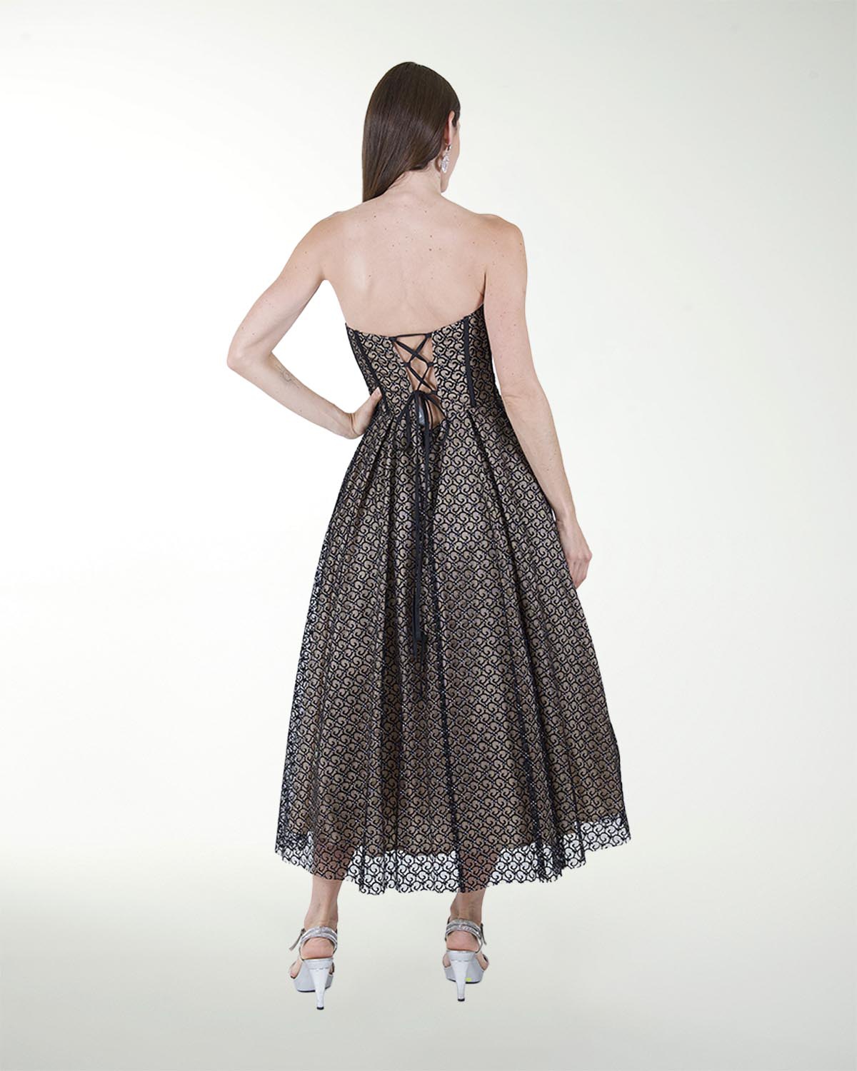 VESTIDO CC CORSET LARGO MIDI