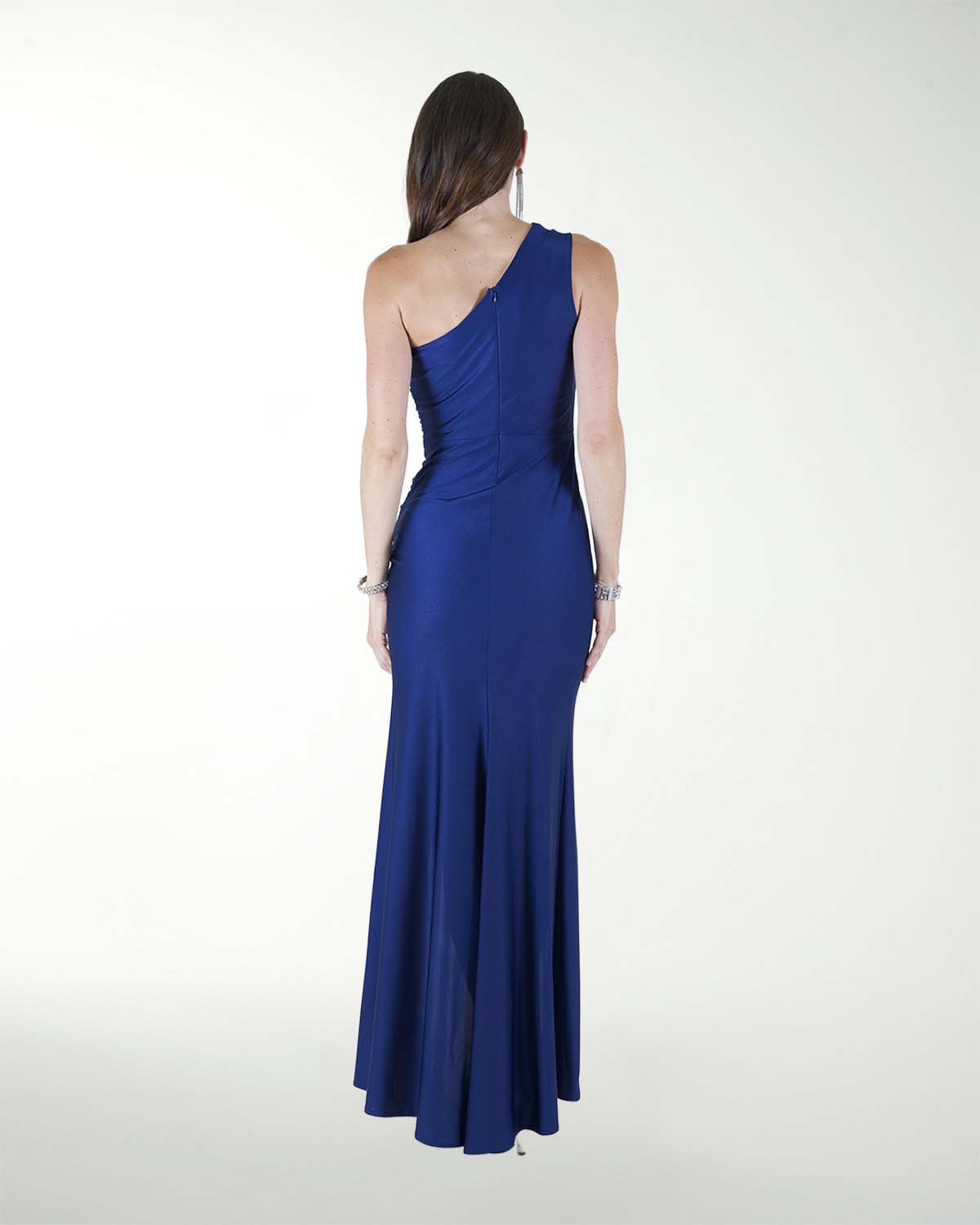 VESTIDO CL DE UN HOMBRO DRAPEADO