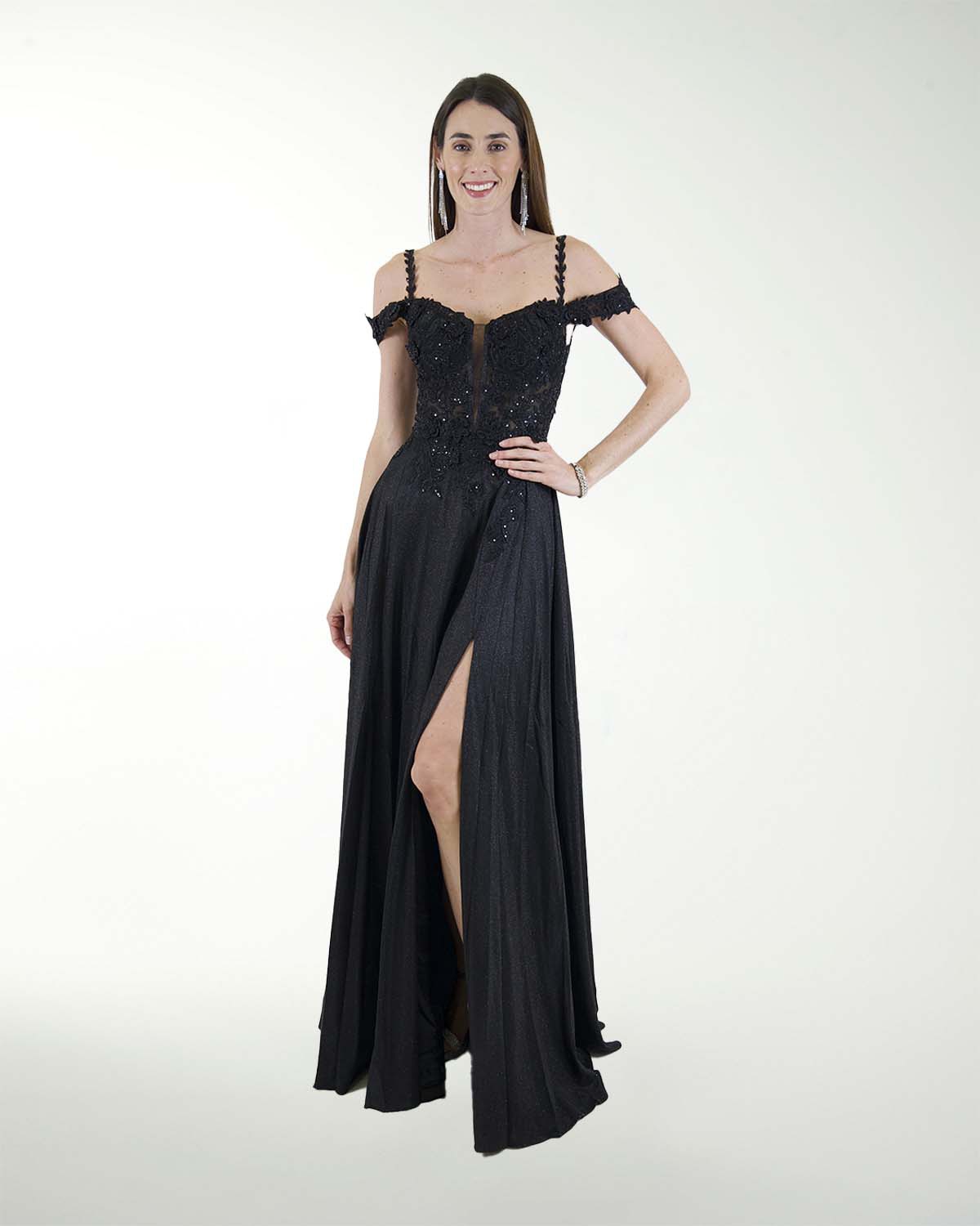 VESTIDO PR GRAN GALA CON BRILLO