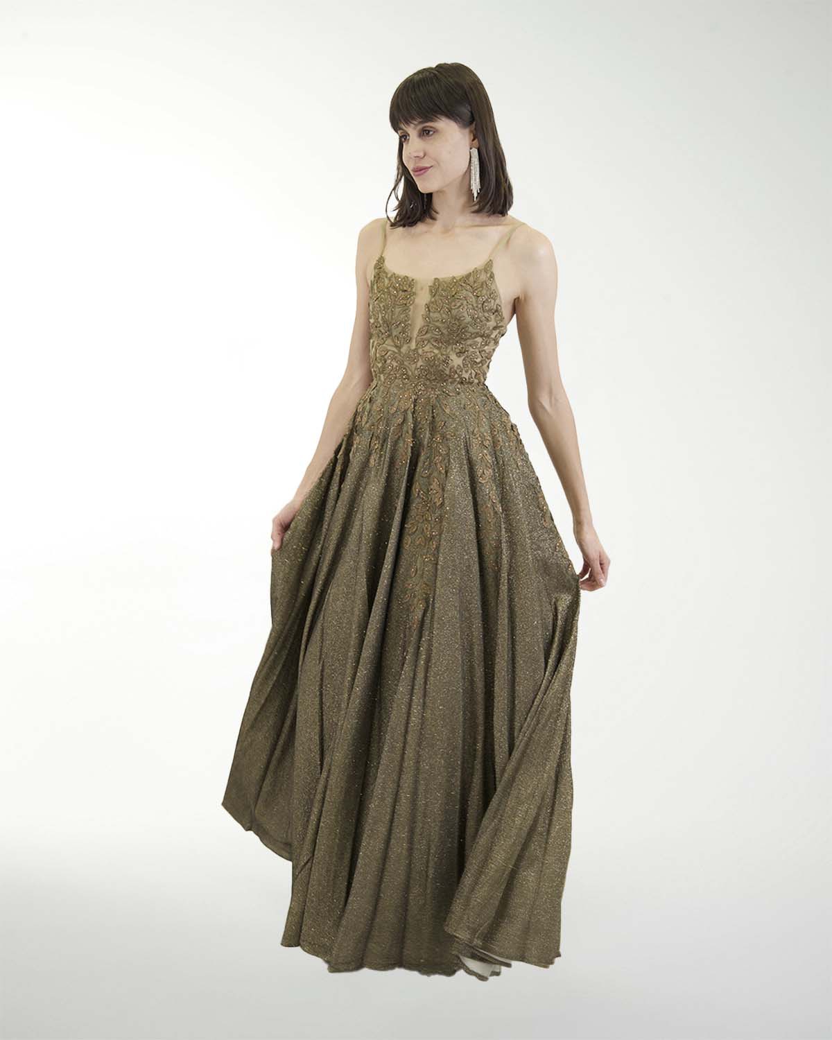 VESTIDO PR GRAN GALA CON BRILLO