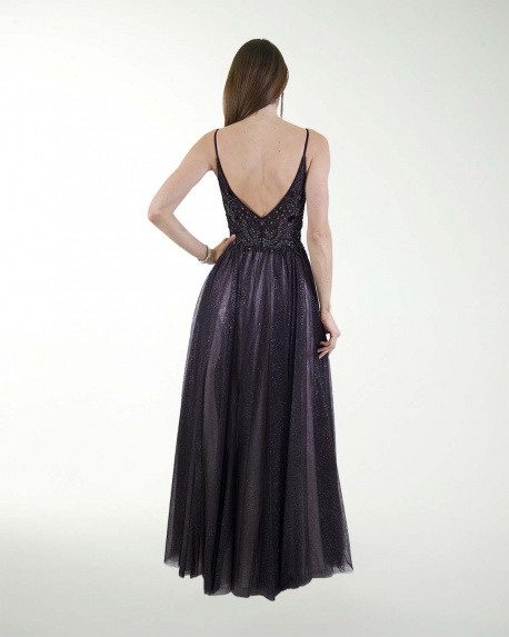 VESTIDO PR GRAN GALA CON BRILLO