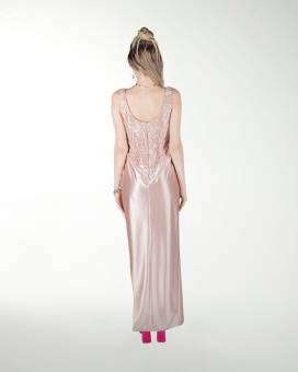 VESTIDO CL CORSET CON FALDA DRAPEADA VESTIDO CL CORSET CON FALDA DRAPEADA